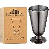 UNISWEET 2 Oz Premium Cocktail Jigger,304 Stainless Steel Materials With Has 7 Measuring Scales Inside,Professional Wine Measuring Machine For Cocktails & Liquor, Good For Bartenders & Home Use
