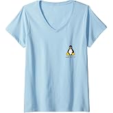 Women's Tux Linux Penguin - Sudo rm -rf/Computer Science Computer V-Neck T-Shirt