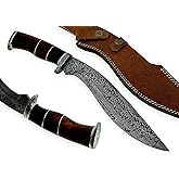 Poshland RG-156 Handmade Damascus Steel 15.00 Inches Kukri Knife - Perfect Grip