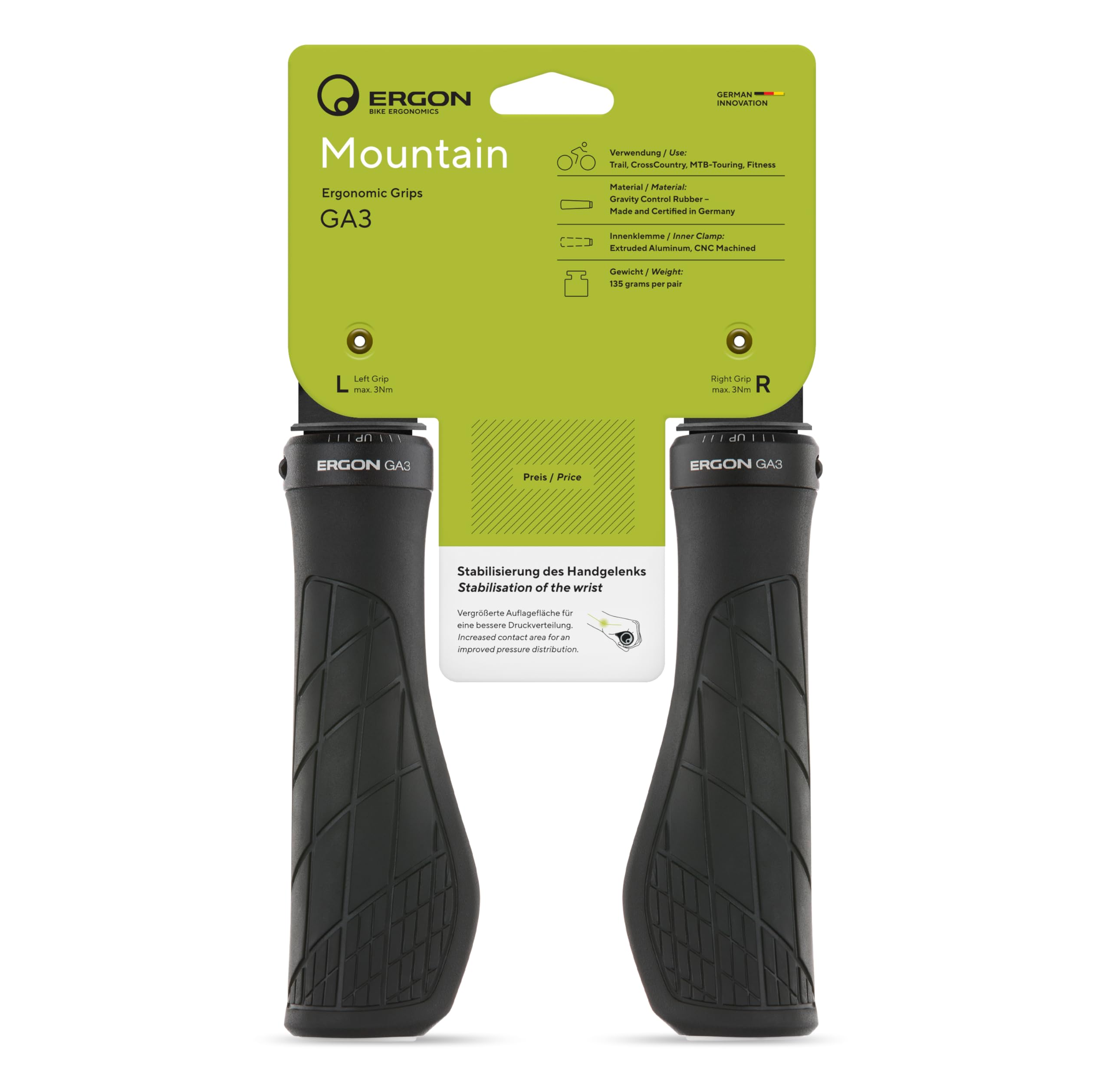 Ergon Grips GA3, Large, Black