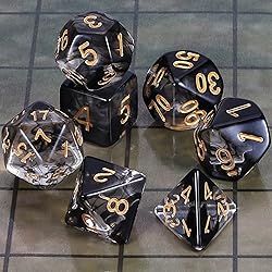 CiaraQ DND Polyhedral Dice Set for Dungeons and