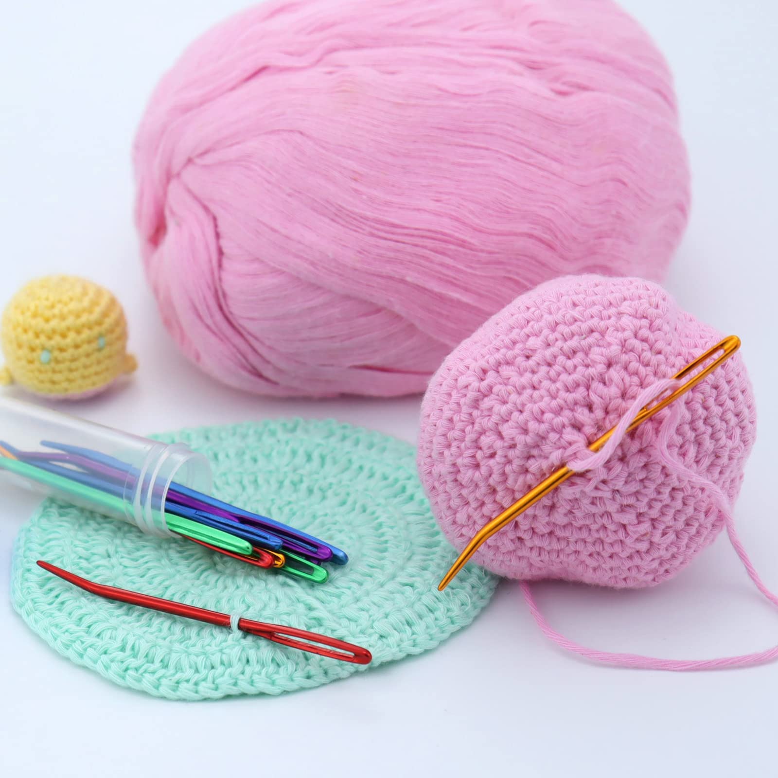 Yarn Needle with Big Eye Bent in Box for Tapestry,Sewing Wool,Weaving,Darning