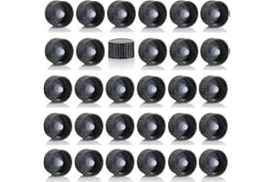 Magnakoys Black 18-400 Polycone Continuous Thread Closure Caps for Vials (18-400, Black, 30)
