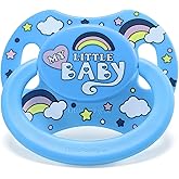 LittleForBig Bigshield Generation-II Adult Sized Printed Pacifier My Little Baby Pattern Blue