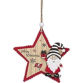 FOCO NFL Tampa Bay Buccaneers Wooden Star Ornament with Gnome – Officially Licensed Holiday Decoration