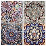 HengQ Diamond Painting Kit for Adult 5D DIY Special Shape Diamond Painting Sets,4 Pack Diamond Art Kit for Adult,Datura Pattern 12