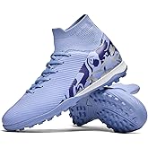 Saynnie Soccer Cleats for Mens Womens Turf Indoor Soccer Shoes Unisex High Ankle AG TF Football Boots Youth Baseball Rugby Training Shoes