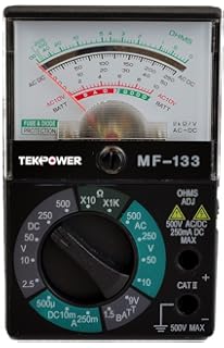 Tekpower TP133 Pocket-Size 5-Function 16-Range Analog Multimeter with 1.5V