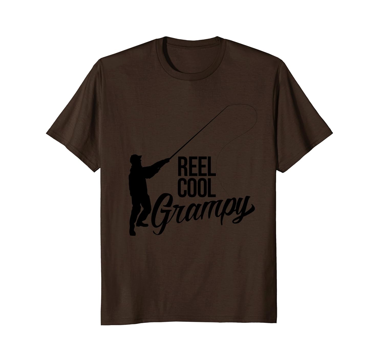 Mens Reel Cool Grampy T-Shirt Fathers Day Fisherman Bait Hook Rod-anz