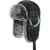 FUOITA Baby Toddler Trapper Hat Kids Adjustable Ushanka Waterproof Winter Aviator Hat for Boys 1T-8T