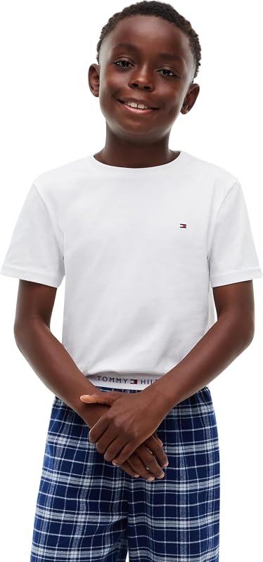Pacote de 2 T-shirts para crianças: decote redondo, azul (céu do deserto/branco), 14-16 anos — foto 6 de 6