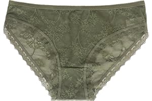 Sexy Lace Underpants for Women Mid Waist Seamless Lace Panties, Cheeky & Comfortable Underwear for Women Orange