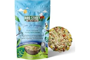Bird Street Bistro Parrot Food - Parakeet Food - Cockatiel Food - Bird Food - Cooks in 3-15 min w/Natural & Organic Grains - Legumes - Non-GMO Fruits, Vegetables, & Healthy Spices