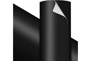 VViViD Premium Matte Metallic Black Craft Vinyl Roll 1ft x 5ft – Bubble-Free Air Release – Heat-Activated Adhesive for Strong