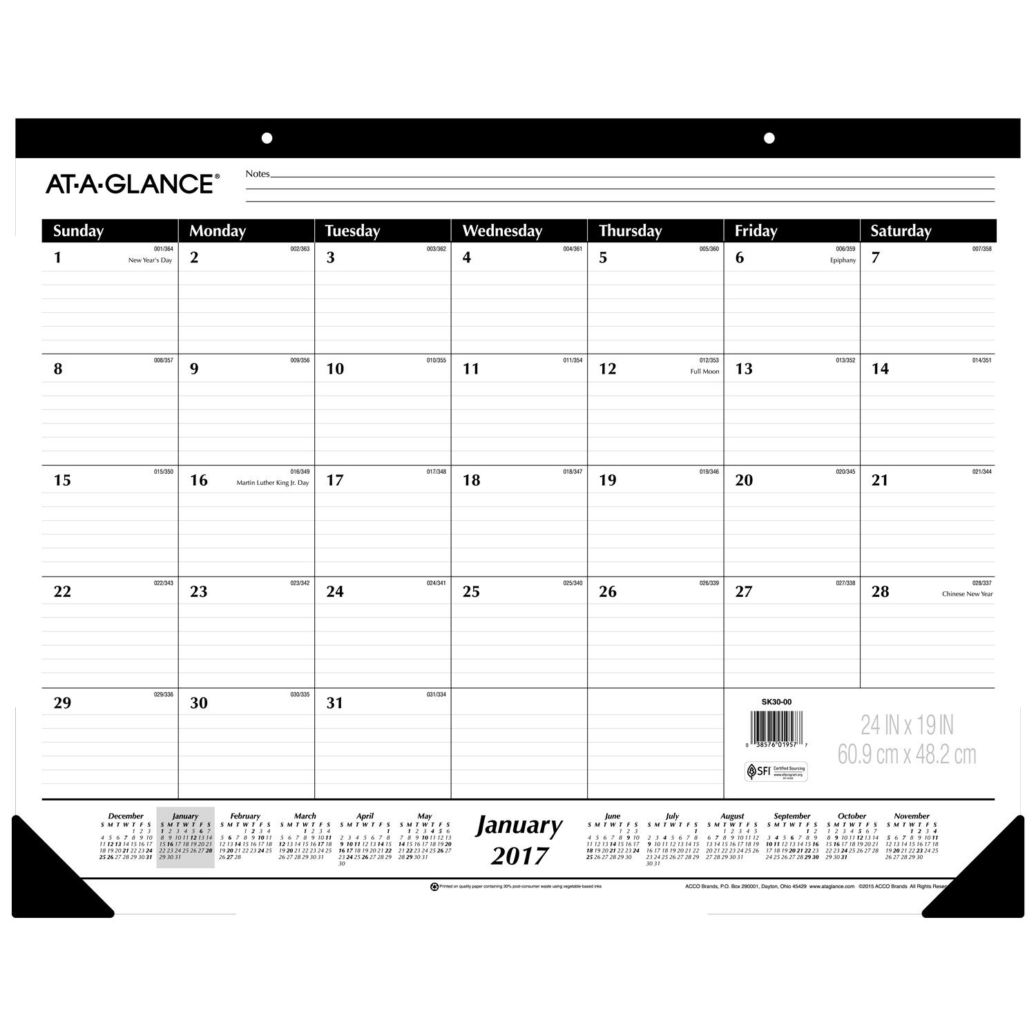Best 2017 at a glance desk calendar