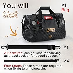 Waterproof Duffel Bag - Motorcycle Dry Bag Tail Bag