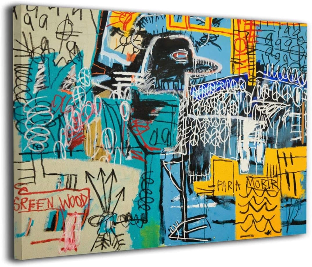 Amazon Co Jp Joycego バスキア 印象派 アートパネル アートフレーム 額縁 40 50cm キャンバス印刷 インテリア モダン 壁掛け ホーム キッチン