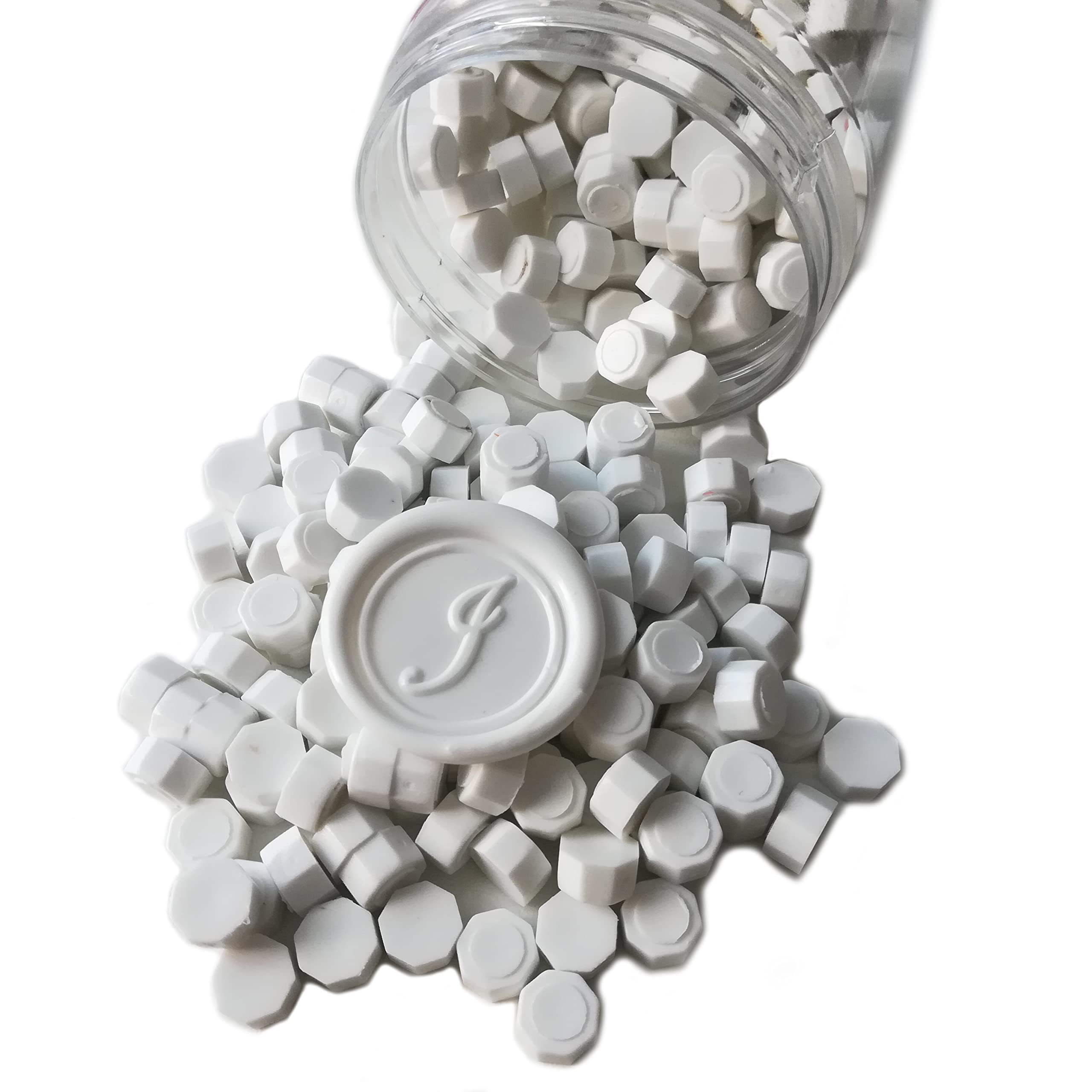 400 Pieces Sealing Wax Beads for Wax Seal Stamp, PORXFLY Waxs Seal Beads Great for Wedding Invitations, Wine Packages,Cards Envelopes, Gift Wrapping (White)