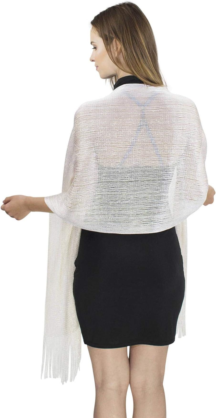 Basic SenseMetallic Shawl - Sparkling Evening & Bridal Wedding Wraps for Women