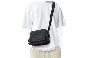 VENATIN Messenger Bag for Men, Crossbody Bag Aesthetic, Water Resistant Unisex Classic Canvas Shoulder Bag
