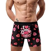 Evankin I Love My Girlfriend or Wife Boxer Briefs, Men Funny Novelty Heart Boxers, Valentines Gift for Men