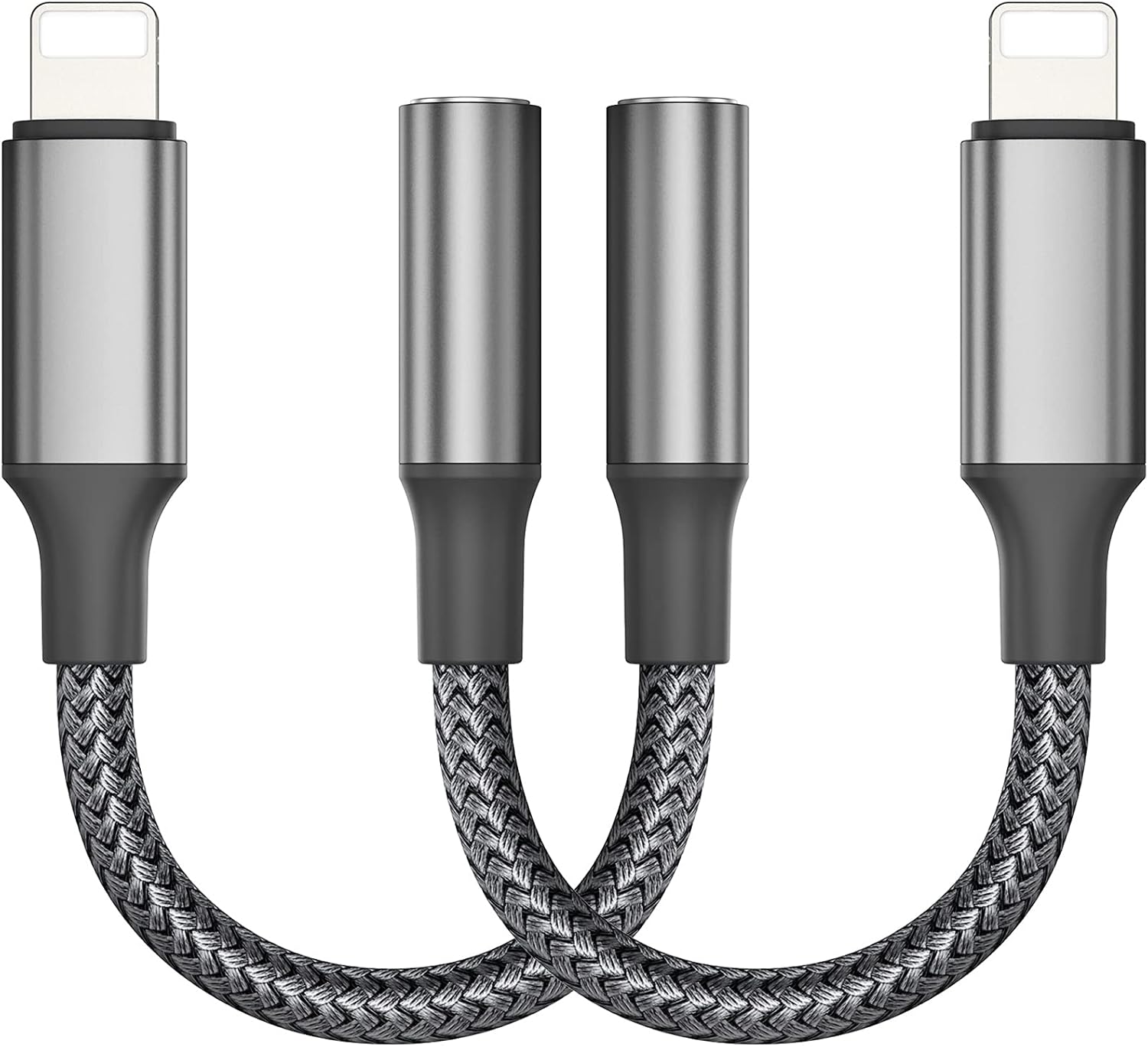 2 Pack iPhone Headphone Adapter, Lightning to 3.5mm Headphones Earphone Jack Connector Compatible iPhone 7 8 11 11 Pro 12 12 Pro X XR XS XS Max Adapter Headphone Jack and More Accessories (iOS 10-14)