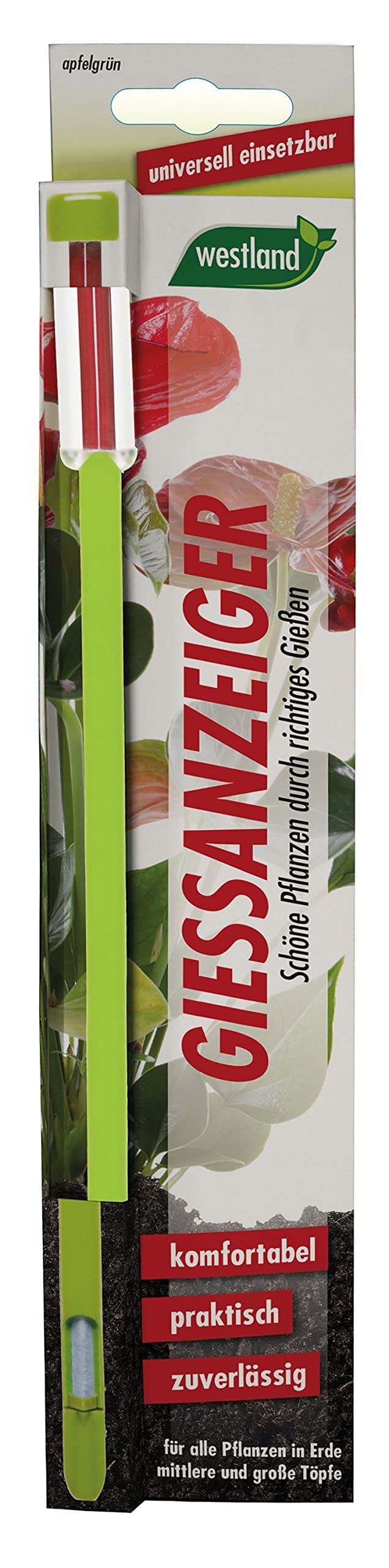 Westland Large Watering Indicator, 26 cm, Green - Plant Watering Detector, Water Requirement Indicator for Plants in Potting Soil