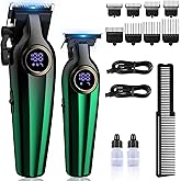 BILLAR Professional Hair Clipper for Men Hair Cutting Kit Men's Beard Trimmer Hair Trimmer Shaver Cordless Barber Clippers and Trimmers(Green)