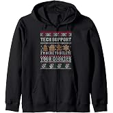 Funny Christmas Tech Support Shirt Computer Programmer Gift Zip Hoodie