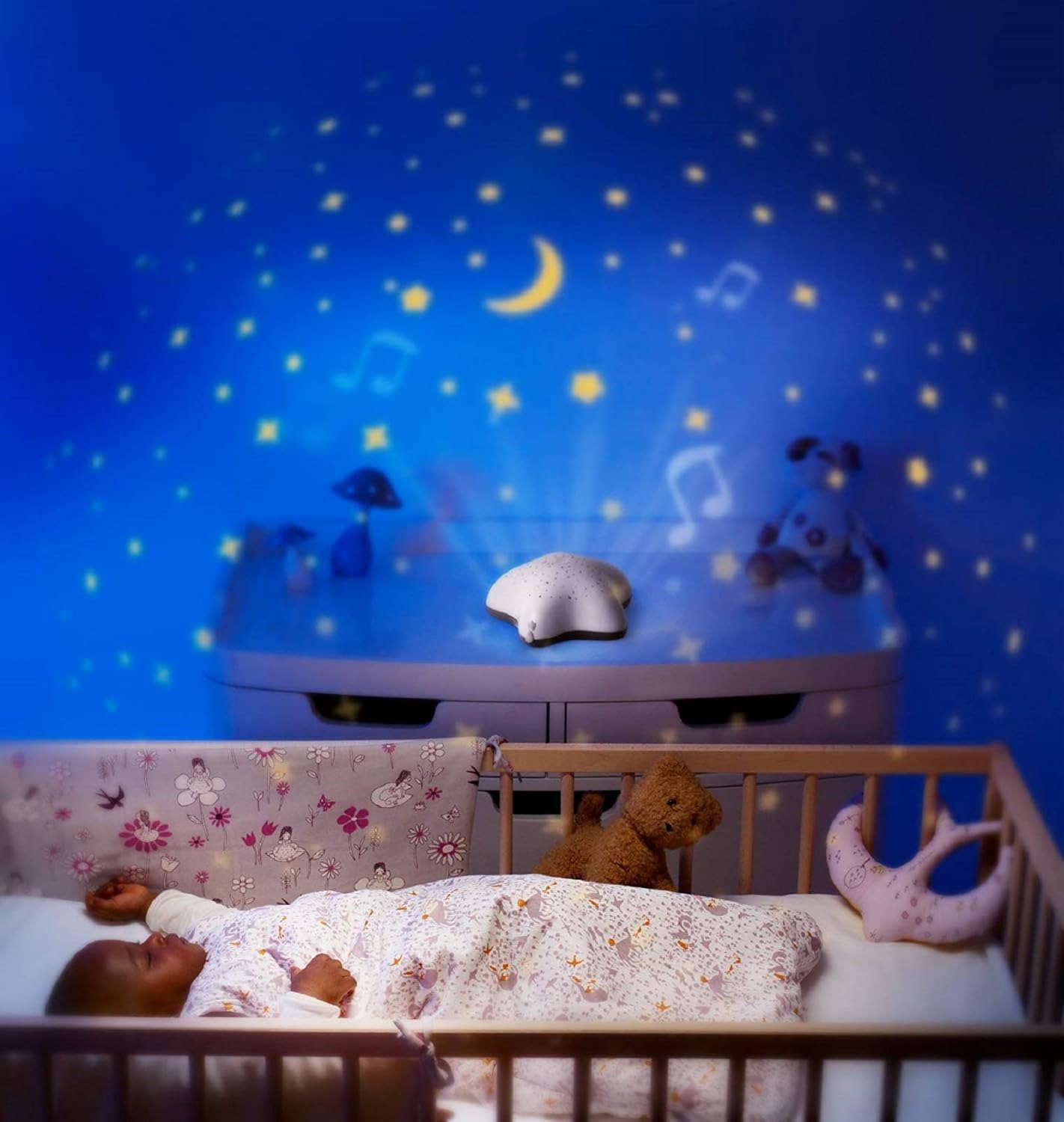Lolabella Veilleuse Musicale Nomade Et Projecteur Detoiles Apaisant Pour Bebe Et Enfant Pabobo Rose Luminaires Bebe Puericulture Dwteam In