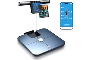 EILISON Smart Scale for Body Weight: 8-Electrode Precision Digital Bathroom Scale for Fat BMI 32 Muscle Body Composition Analyzer, Highly Accurate Weighing Machine, 400lbs (8 Electrode Grey Handle)