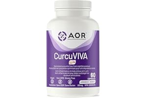 AOR CurcuVIVA 80mg, 60 Caps 60-Day Supply - Curcumin Longvida Formula for Joint Support & Comfort, Immune Support, Enhanced A