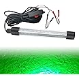 YEGRUEB LED 12V Night Fishing Light, 20W Underwater Fishing Finder 2000LM, IP68 Fish Attracting Lamp, Green With 5M Power Cord