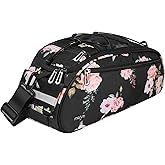 MOSISO Bike Rack Bag, Peony Waterproof Bicycle Trunk Pannier Rear Seat Pouch Cycling Bike Carrier Backseat Storage Luggage Saddle Shoulder Bag