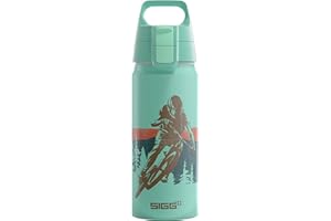 Sigg - Aluminium Water Bottle For Kids - WMB ONE Race - Suitable For Carbonated Drinks - Leakproof - Lightweight - BPA Free - Climate Neutral Certified - School & Sports - Glacier - 20 Oz