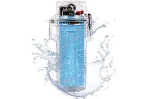 HUMWE EDC Waterproof Lighter Case Cover Holder for BIC Regular Lighters Sleeve Type J6 Outdoor Survival Multipurpose Seal Lighter Pouch (Transparent)