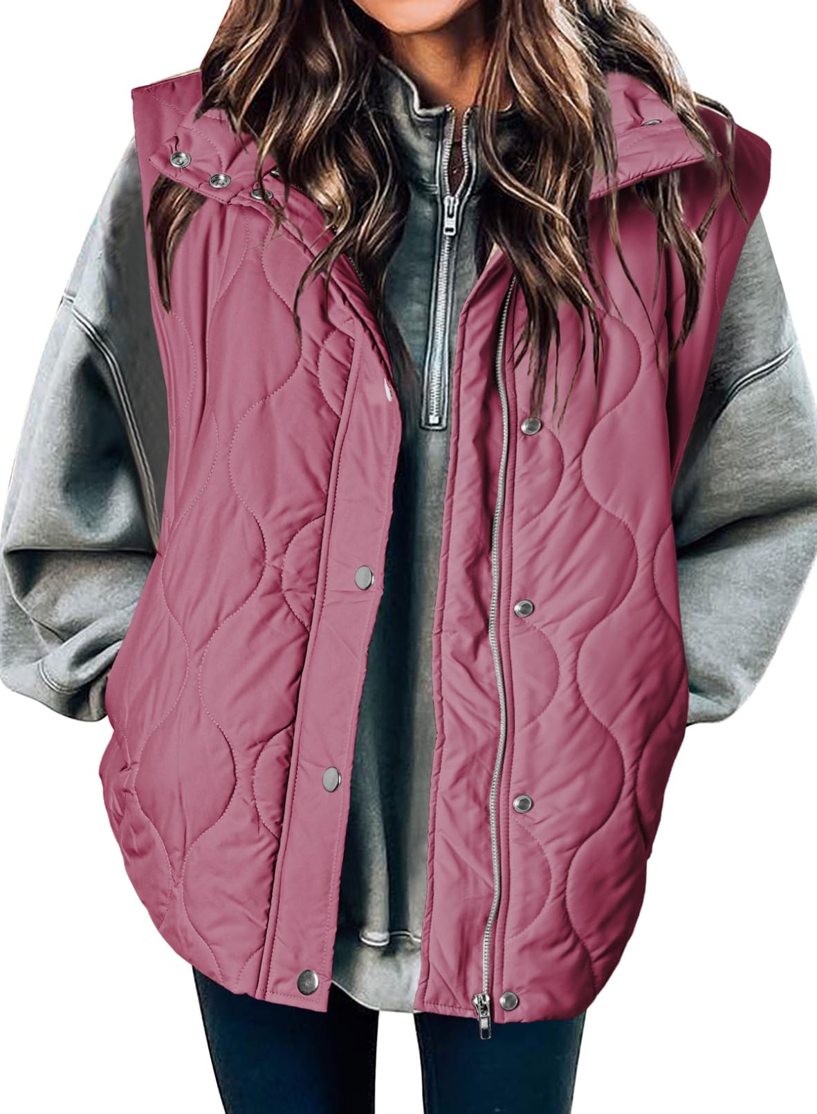 EVALESS Womens Fashion Cropped Puffer Vest Fall