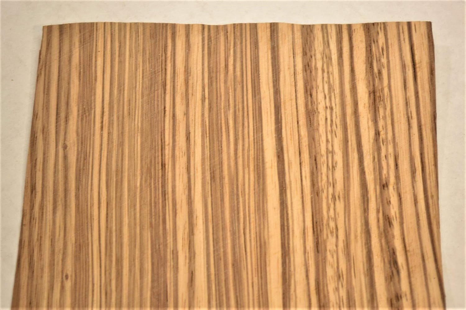 Zebrano Raw Wood Veneer Sheets 6 x 39 inches 1/42nd Thick