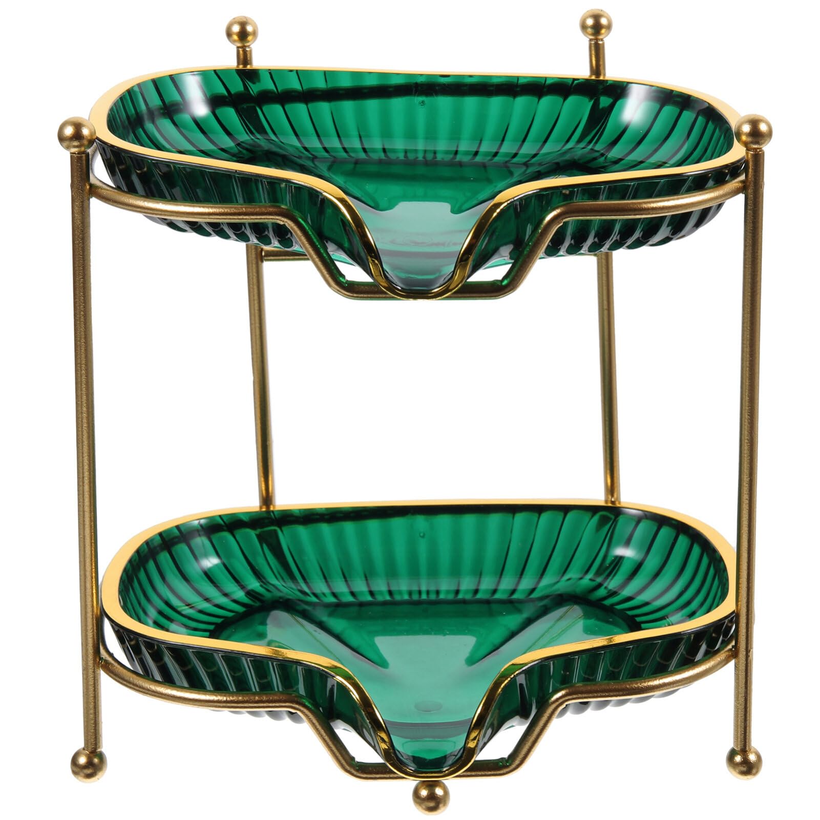 Soap Drain Dish Soap Storage Tray Soap Dish Holder Self Draining Double Layer Soap Holder for Kitchen Sink, Bathroom（Green） Double Layer Sponge Holder