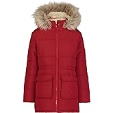 Tommy Hilfiger girls Long Length Heavyweight Puffer Jacket With Polar Fleece Lining