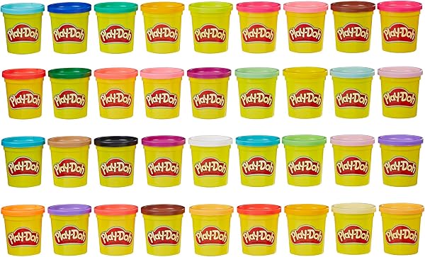 Play-Doh Modeling Compound 36-Pack Case of Colors, Non-Toxic, 3 Oz Cans of Assort. Colors, Back to School Classroom Supplies,