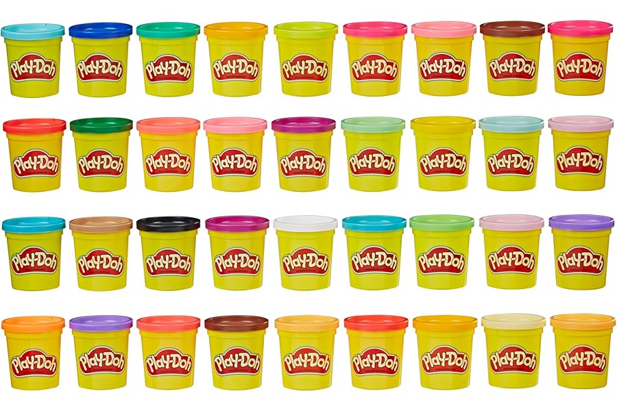 Play-Doh Modeling Compound 36-Pack Case of Colors, Non-Toxic, 3 Oz Cans of Assort. Colors, Back to School Classroom Supplies,