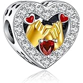 Simphman Birthday Family Mom Charm 925 Sterling Silver Charms for Bracelets and Necklaces Bead Charms Jewelry Charm for Women Family Friends