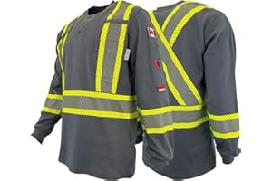 Atlas Guardian® FR/AR Hi Vis Henley Shirt Grey