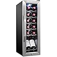Ivation 12 Bottle Compressor Wine Cooler Refrigerator w/Lock | Large Freestanding Wine Cellar For Red, White, Champagne or Sp