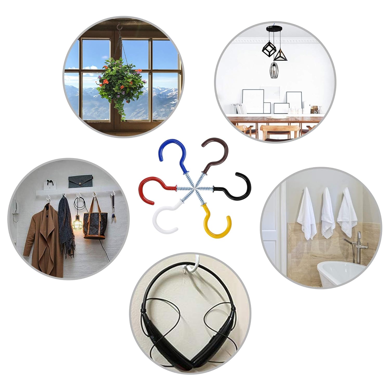 120 Ganci A Vite In Acciaio Inox - Ganci Da Soffitto E Parete Per Appendere Piante, Luci, Decorazioni - 1/2'' - Foto 10