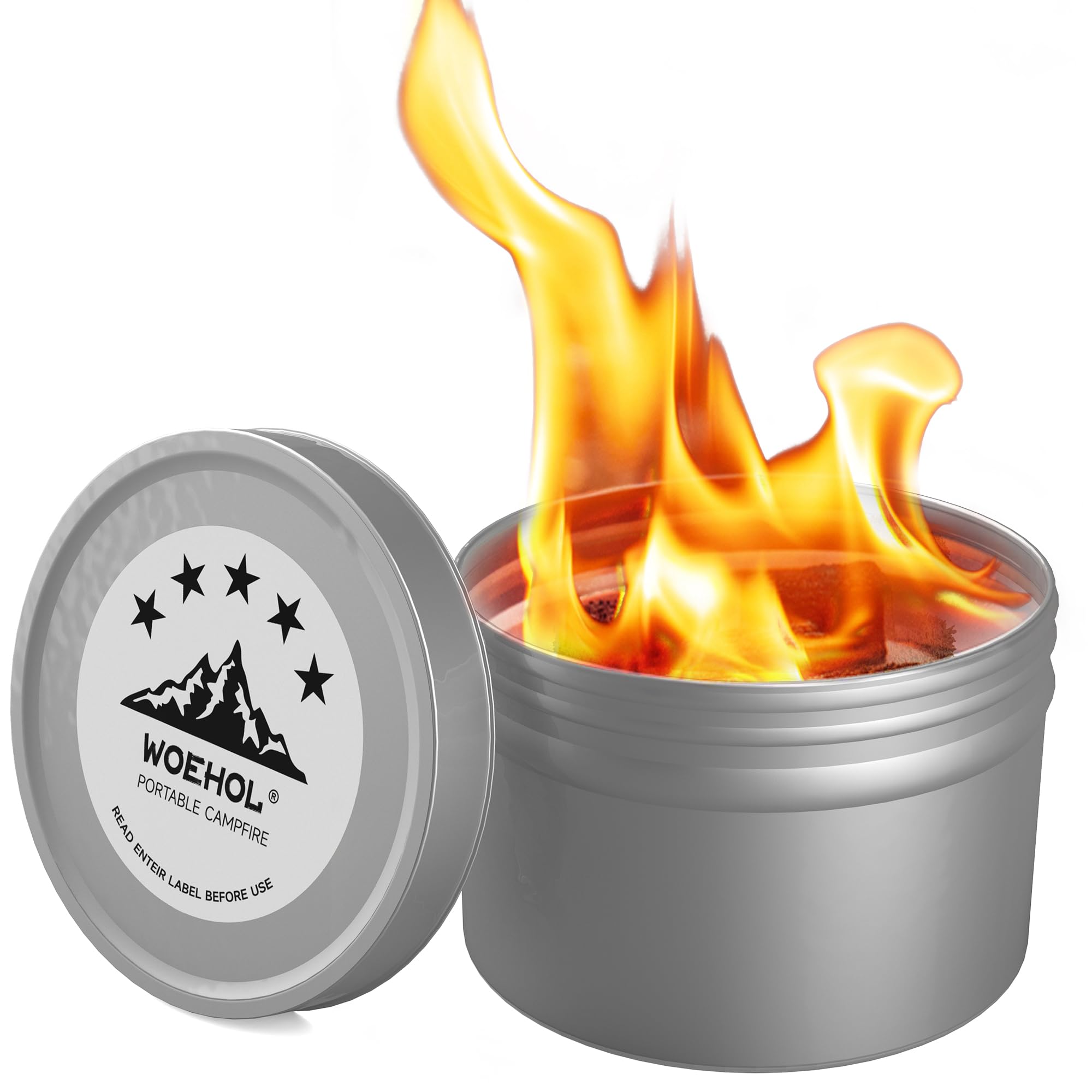 Photo 1 of Portable Campfire, Compact Outdoor Fire Pits 3-5 Hours of Burn Time Smores Fire Pit No Embers No Wood Portable Fire Pit for Camping Picnics Party and More