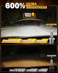 Auxbeam 880 Fog Lights 6500K White, 12000LM