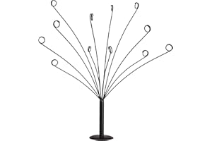 CraftyCrocodile Gift Card Tree Holder - Metal Display Stand with 11 Flexible Clips for Photos, Money, Lottery Tickets, Cards & Notes - Matte Black Finish