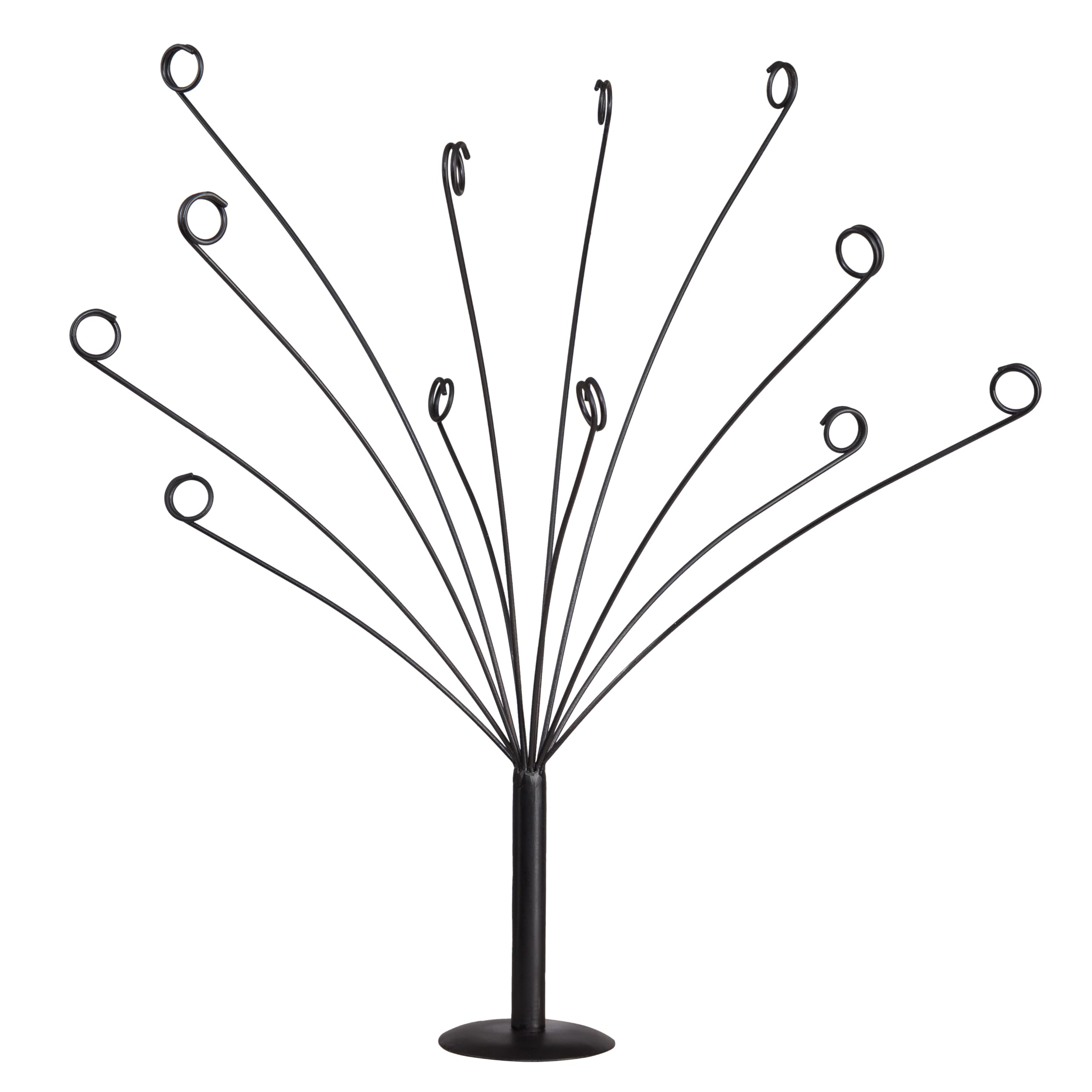 Photo 1 of ***Base missing**CraftyCrocodile Gift Card Tree Holder - Metal Display Stand with 11 Flexible Clips for Photos, Money, Lottery Tickets, Cards & Notes - Matte Black Finish